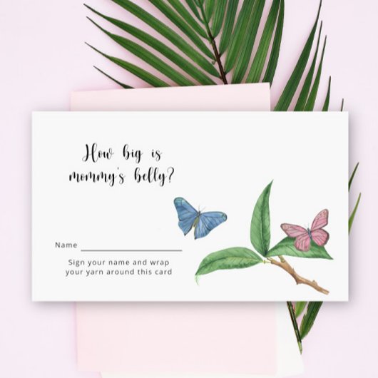 Butterfly Kisses Hoe groot is mama's buikspel Informatiekaartje