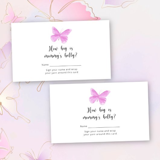Butterfly Kisses Hoe groot is mama's buikspel Informatiekaartje