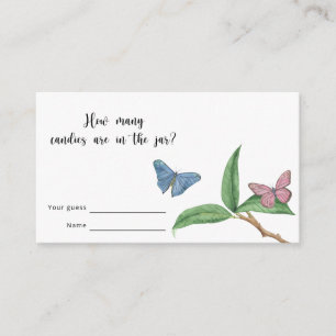Butterfly Kisses Hoeveel snoepjes Informatiekaartje