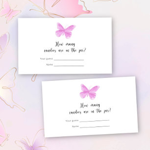 Butterfly Kisses Hoeveel snoepjes Informatiekaartje