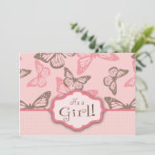 Butterfly Kisses Invitation Card Kaart (Staand voorkant)