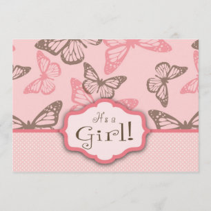 Butterfly Kisses Invitation Card Kaart