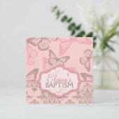 Butterfly Kisses Invitation Square Petal_demetra Kaart (Staand voorkant)
