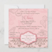 Butterfly Kisses Invitation Square Petal_demetra Kaart (Achterkant)