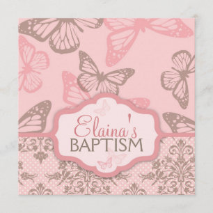 Butterfly Kisses Invitation Square Petal_demetra Kaart