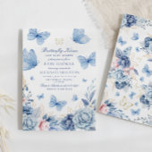 Butterfly Kisses Jongen Baby shower Kaart