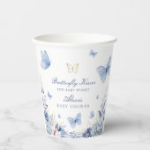 Butterfly Kisses Jongen Baby shower Papieren Bekers (Voorkant)