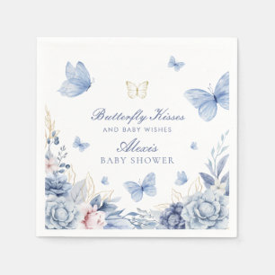 Butterfly Kisses Jongen Baby shower Servet