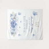 Butterfly Kisses Jongen Baby shower Wandkleed (Voorkant (horizontaal))