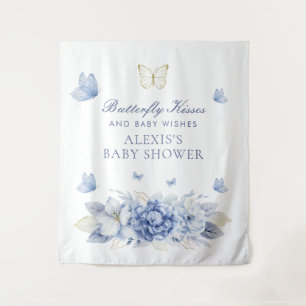 Butterfly Kisses Jongen Baby shower Wandkleed