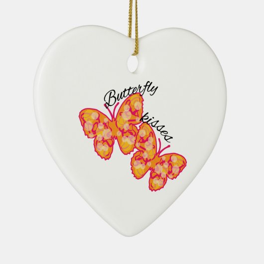 Butterfly Kisses Keramisch Ornament (Rechts)
