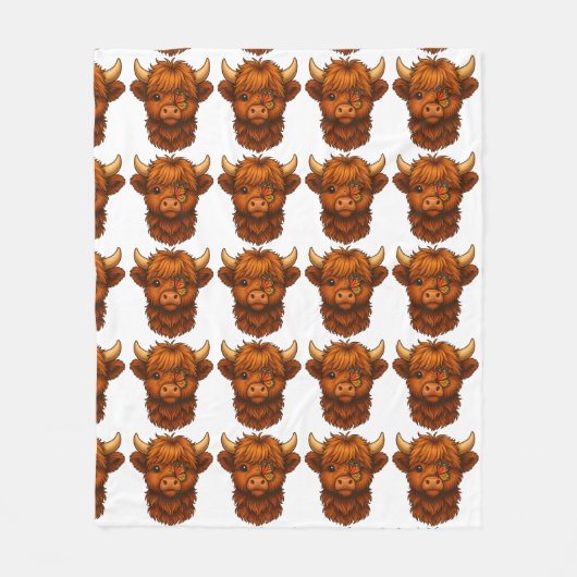 Butterfly Kisses & Moo Knuffels – Fleece Medium Bl (Voorkant)