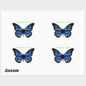 Butterfly Kisses Ovale Sticker (Vel)