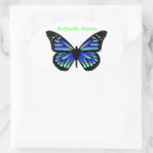 Butterfly Kisses Ovale Sticker (Tas)