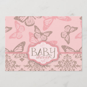 Butterfly Kisses Petal Invitation Card Kaart