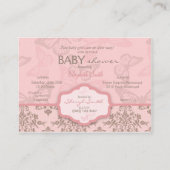 Butterfly Kisses Petal Reminder Notecard Informatiekaartje (Achterkant)