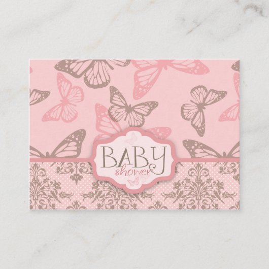 Butterfly Kisses Petal Reminder Notecard Informatiekaartje (Voorkant)