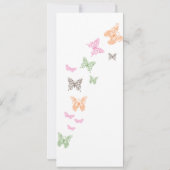 Butterfly Kisses Rehearsal Dinner Invite Kaart (Achterkant)