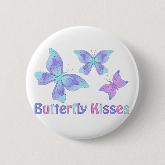 Butterfly Kisses Ronde Button 5,7 Cm (Voorkant)