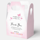 Butterfly Kisses Roze Baby shower Dank u Bedankdoosjes (Geopend)