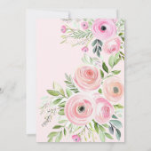 Butterfly Kisses Roze Baby shower Kaart (Achterkant)