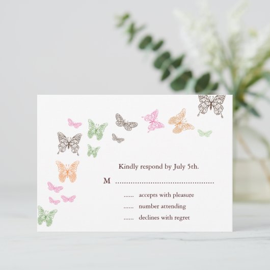 Butterfly Kisses RSVP (Staand voorkant)