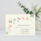 Butterfly Kisses RSVP ivoor (Staand voorkant)
