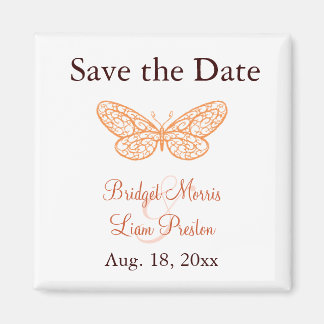 Butterfly Kisses Save the Date Magnet
