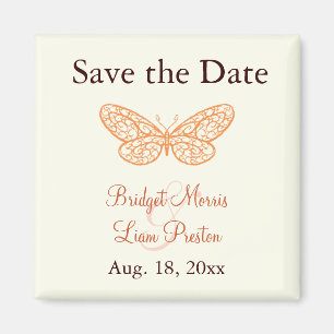 Butterfly Kisses Save the Date Magnet iory