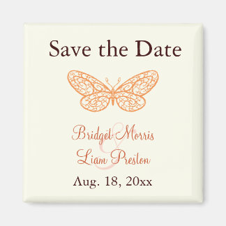Butterfly Kisses Save the Date Magnet iory
