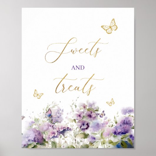 Butterfly kisses snoepjes trakteert bloemen Baby s Poster (Voorkant)