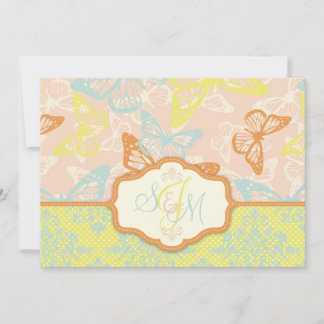Butterfly Kisses Sweet Wedding Invitation Card Kaart