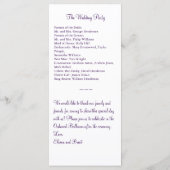 Butterfly Kisses Trouwprogramma (sinaasappel & paa Programmakaart (Achterkant)