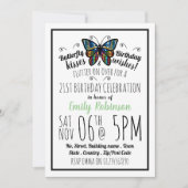 Butterfly Kisses verjaardagsfeestje uitnodiging (Voorkant)