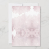 Butterfly Kisses Violet Flowers Baby shower Bedankkaart (Achterkant)