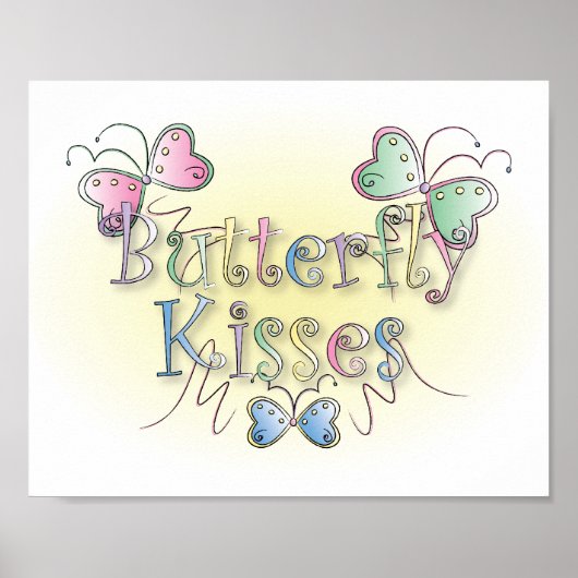 Butterfly Kisses Wall Art Poster (Voorkant)
