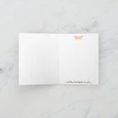 Butterfly Kisses Wedding Bedankt Card (Binnen)