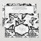 Butterfly Kisses Wedding Invitation Card_DrMullins Kaart (Voorkant / Achterkant)