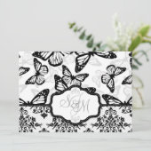Butterfly Kisses Wedding Invitation Card_DrMullins Kaart (Staand voorkant)