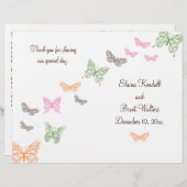 Butterfly Kisses Wedding Programme (Voorkant / Achterkant)