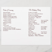 Butterfly Kisses Wedding Programme (Achterkant)