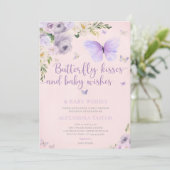Butterfly Kisses Wishes spring summer fall winter Kaart (Staand voorkant)