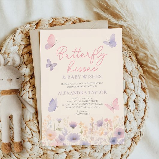 Butterfly Kisses Wishes spring summer fall winter Kaart