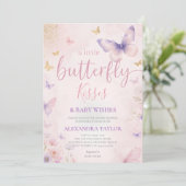Butterfly Kisses Wishes spring summer fall winter Kaart (Staand voorkant)