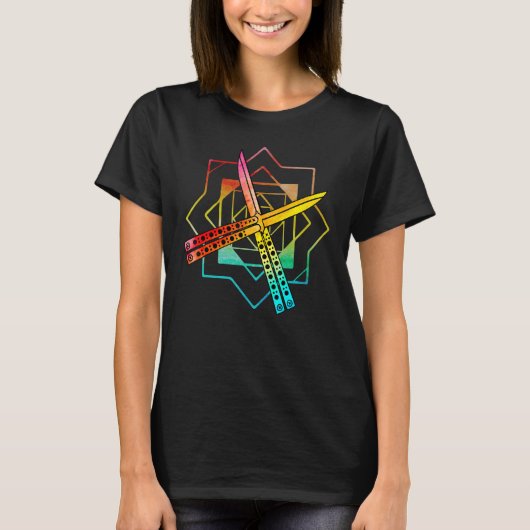 Butterfly Knife Balisong Quote T-shirt (Voorkant)