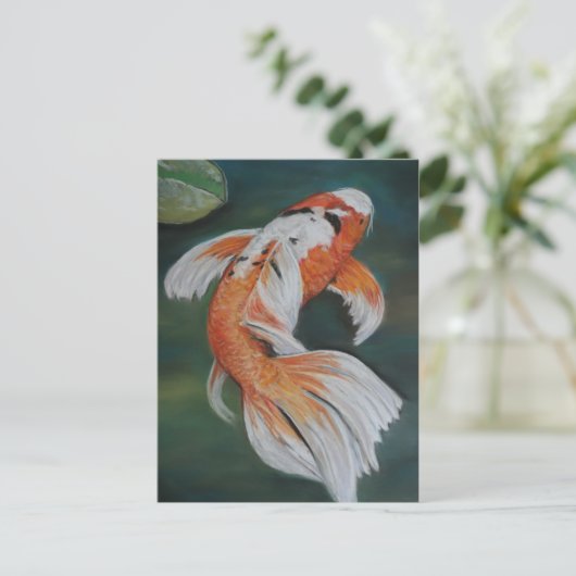 Butterfly Koi Fish Art Briefkaart (Staand voorkant)