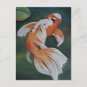 Butterfly Koi Fish Art Briefkaart