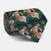 Butterfly Koi Fish Art Stropdas (Opgerold)