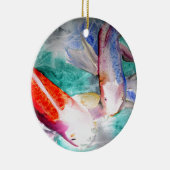 Butterfly Koi waterverf Japanse viskunst Keramisch Ornament (Rechts)