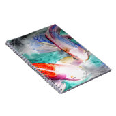 Butterfly Koi waterverf Japanse viskunst Notitieboek (Rechterzijde)